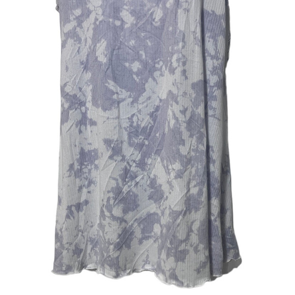 JENNI WOMENS RIBBED CHEMISE NIGHTGOWN PASTEL TIE DYE PURPLE WHITE SMALL - Picture 6 of 11